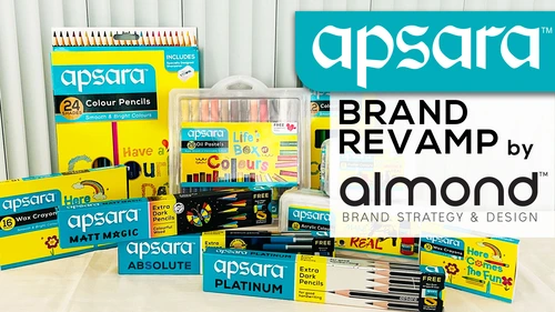Almond Branding rebrands Apsara Pencils