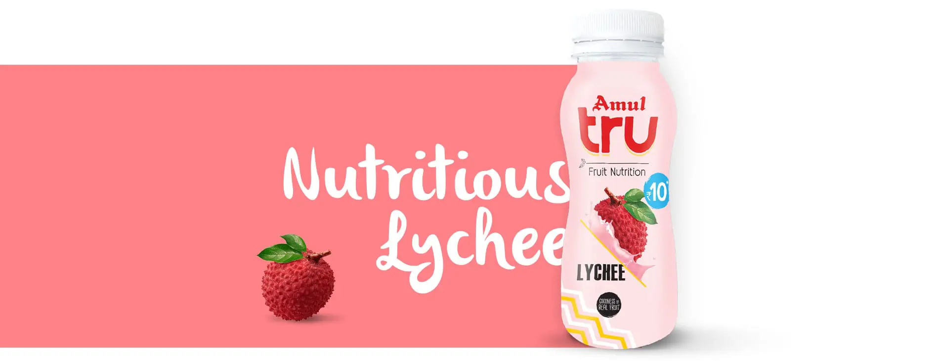 Amul TRU Brand Creation & Packaging Design - Almond Branding Top Branding Agency Best Packaging Design Agency Mumbai Amul TRU Packaging Design Litchi