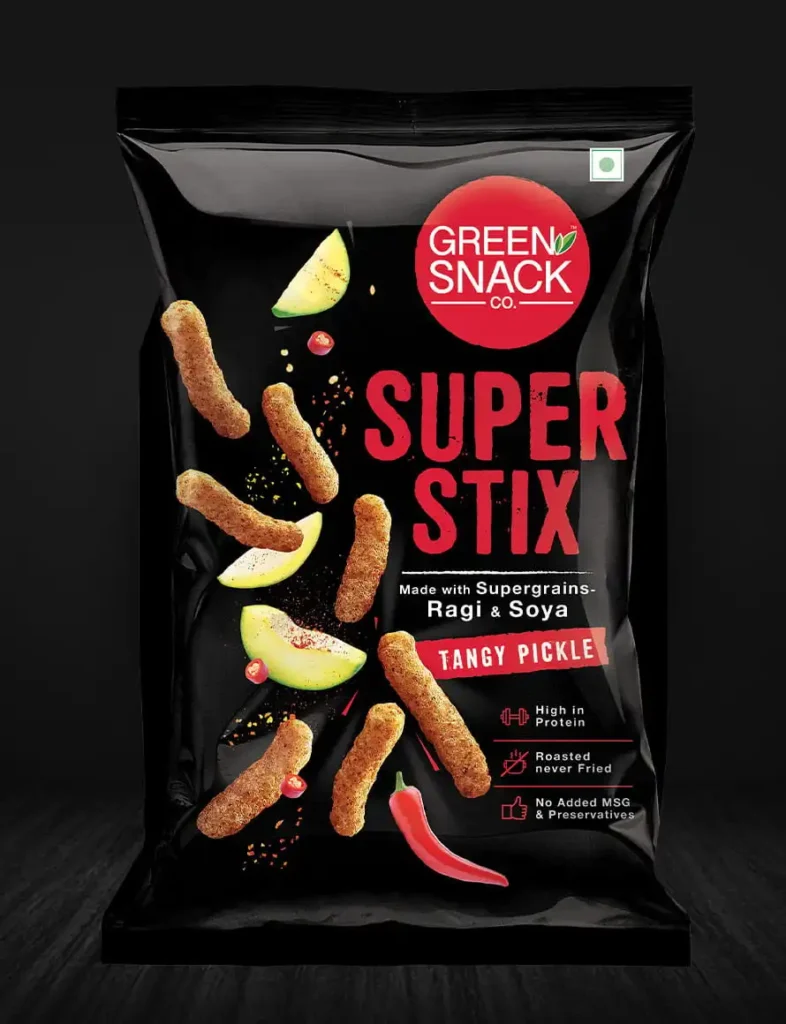 Green Snack Co. Super Stix Health Food Packaging
