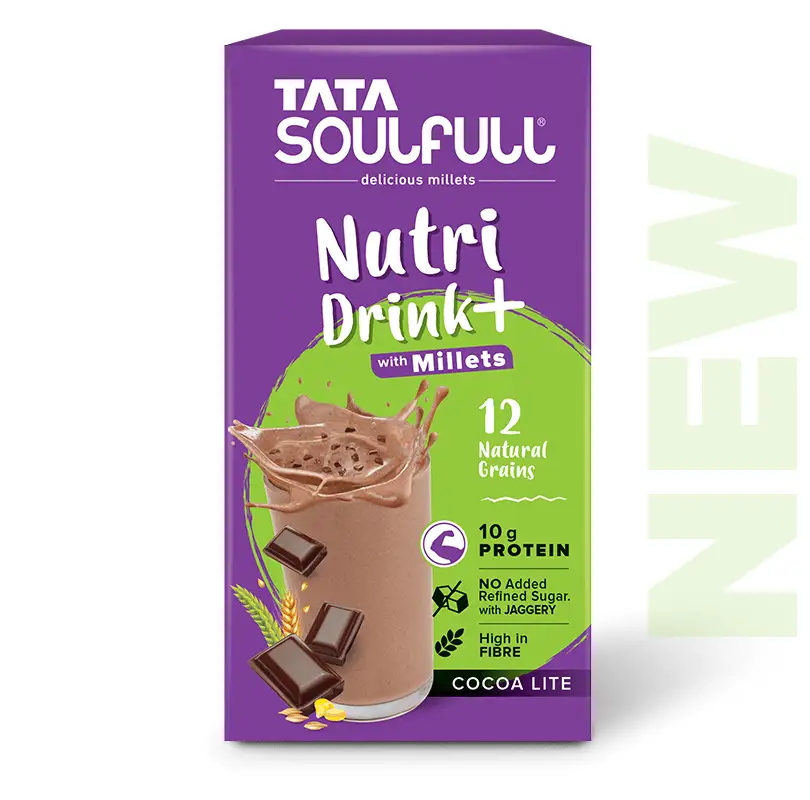 Tata Soulfull Smoothix to Nutri Drink Plus Rebranding - Almond Branding Top Branding Agency India Best Packaging Design Agency Mumbai Tata Soulfull Nutri Drink Plus New