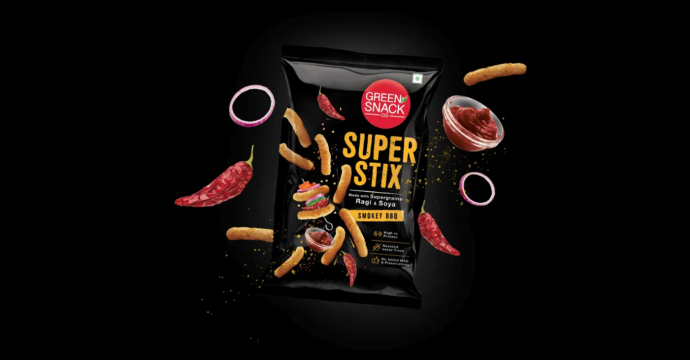 Green Snack Co. Super Stix Health Food Packaging - Almond Branding Top Branding Agency India Best Packaging Design Agency Mumbai Greensnackco Super Stix Best Health Food Packaging V3