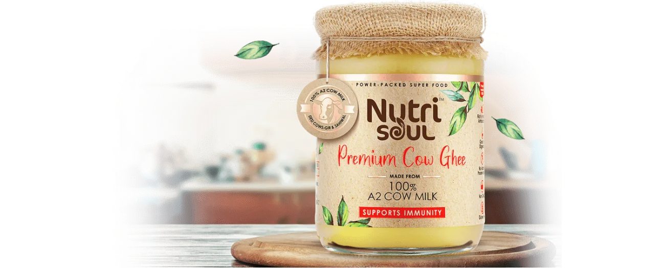 NutriSoul Premium Health Food Packaging - Almond Branding Top Branding Agency India Best Packaging Design Agency Mumbai Organic Premium Health Food Packaging Nutrisoul Organic Ghee Pack Design