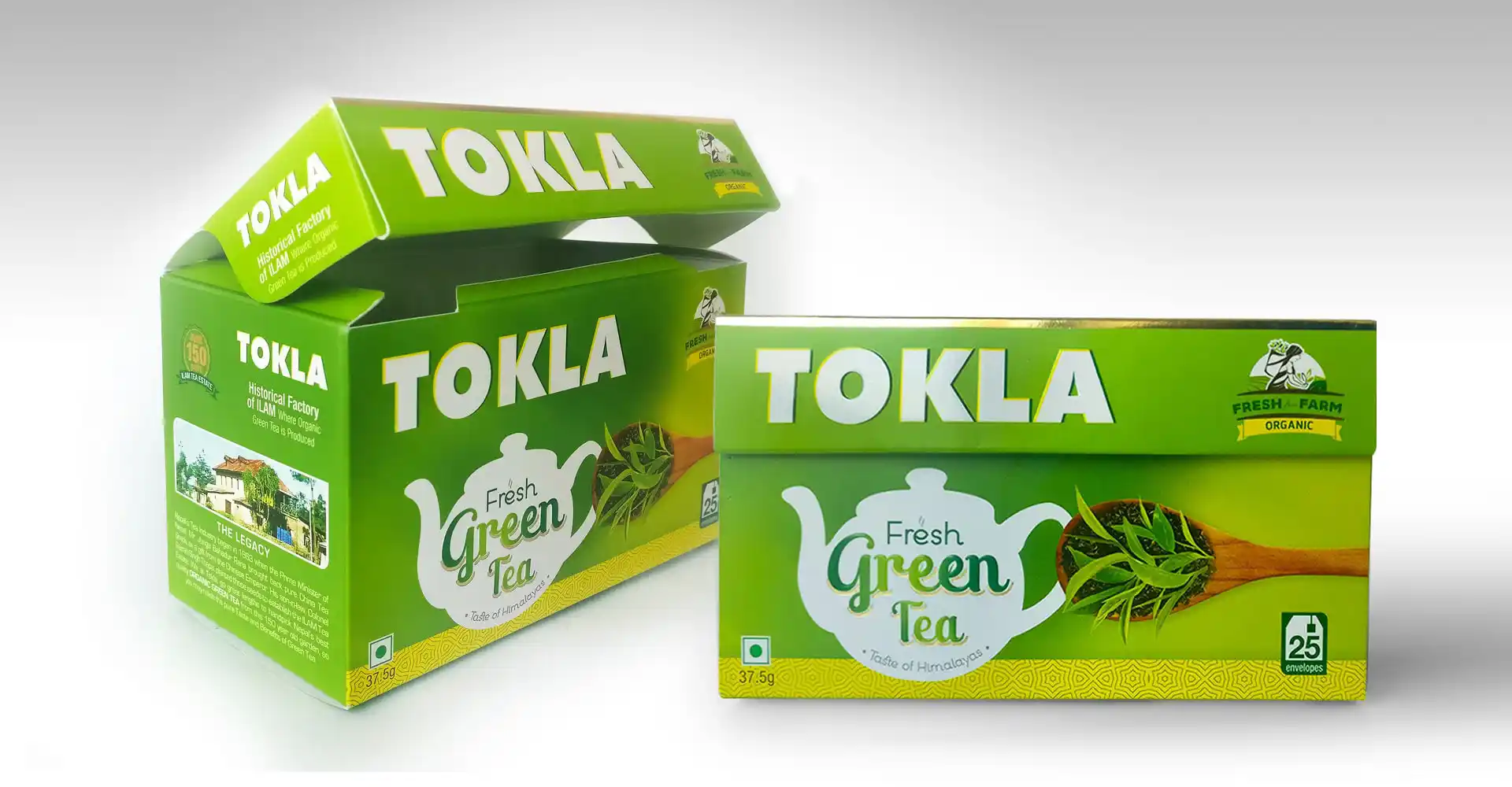 Tokla Green Tea - Almond Branding Top Global Design Agency Mumbai Nepal Tokla Green Tea Clutter Breaking Packaging Design