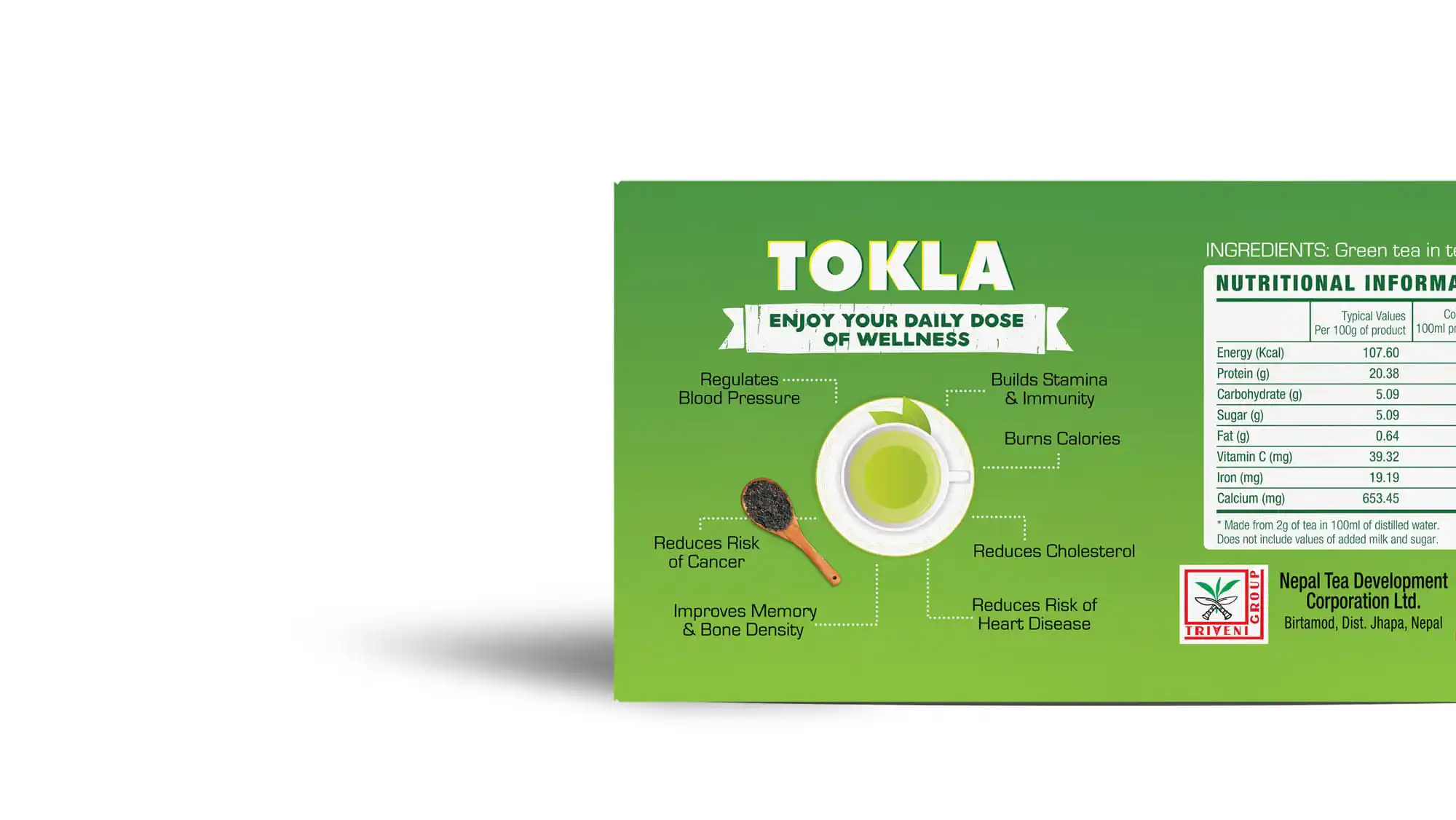 Tokla Green Tea - Almond Branding Top Global Design Agency Mumbai Nepal Tokla Green Tea Packaging Design Benefits