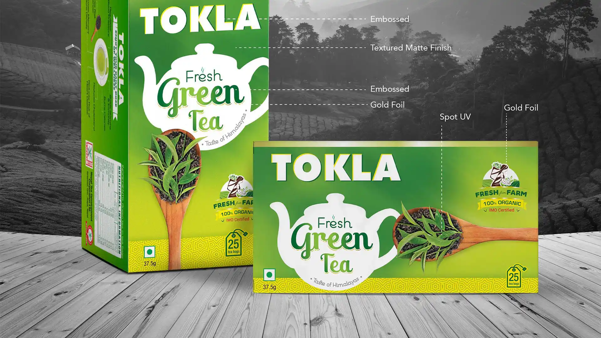 Tokla Green Tea - Almond Branding Top Global Design Agency Mumbai Nepal Tokla Green Tea Packaging Design Innovation