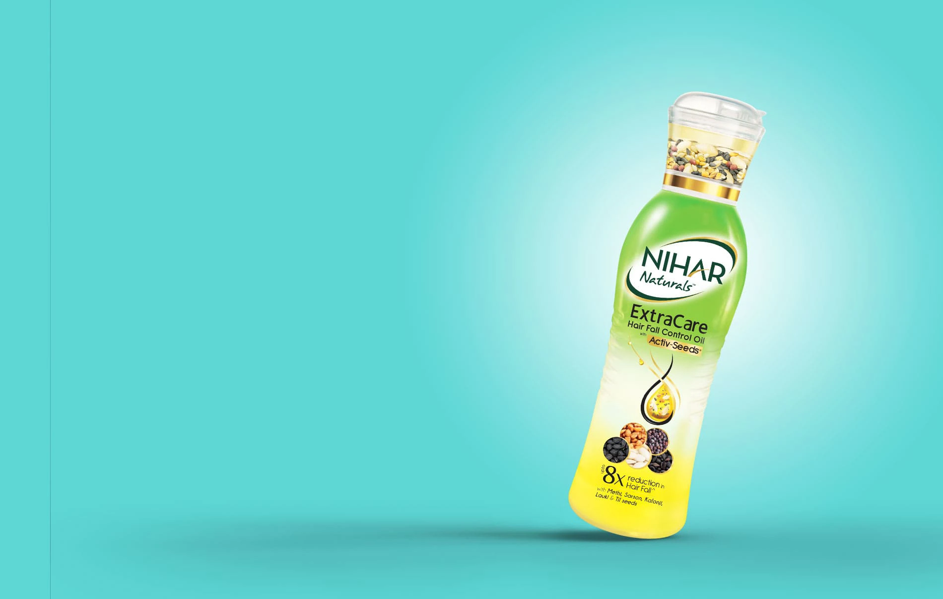 Nihar Extra Care Hairfall Control Oil - Almond Branding Top Packaging Design Agency Mumbai Marico Nihar Naturals Extra Care Hair Oil Packaging Excellence