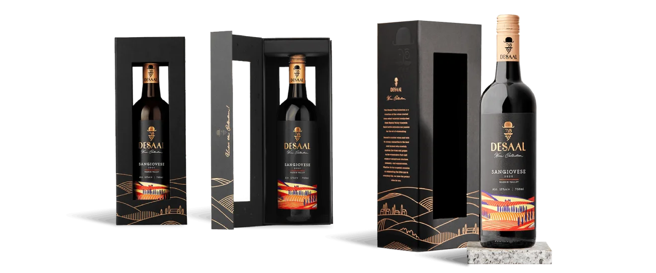 Desaal - 7 Desaal Almond Branding Top Branding Agency Mumbai Alcohol Bottles Label Packaging Valley Nashik Wine Retail Festive Pack Special Edition (1)