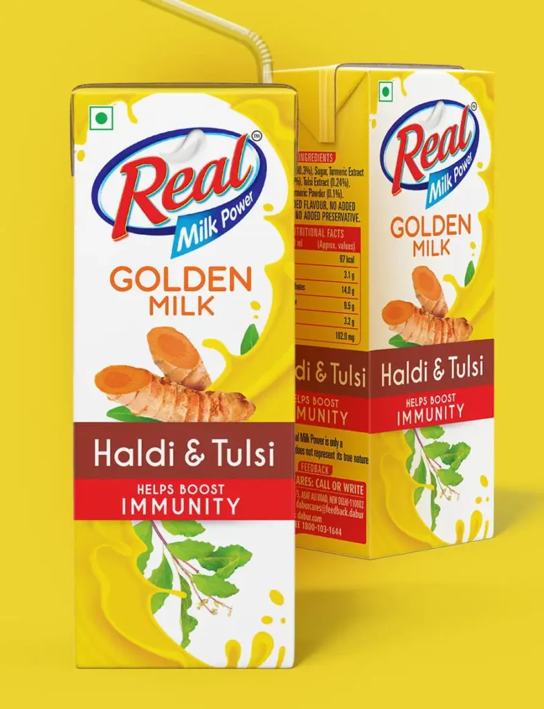 Dabur Real Golden Milk Immunity Booster Packaging