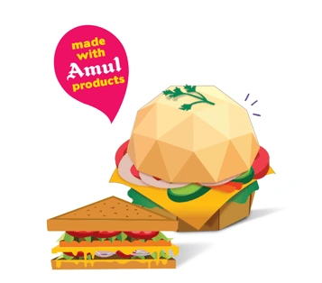 Cafe Amul Food Outlet Branding - Almond Branding Best Retail Design Agency Mumbai Restaurant Store Design Cafe Amul Design Language