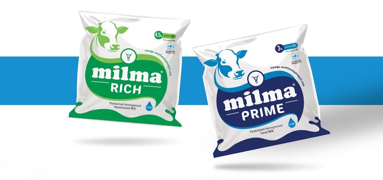MILMA – Repositioning Kerala’s iconic dairy brand - Almond Branding Top Branding Agency India Best Packaging Design Agency Mumbai MILMA Milk Dairy Packaging